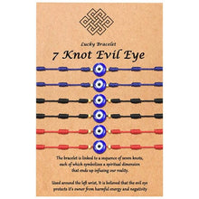 将图片加载到图库查看器,6pcs/set Handmade Bracelets Braided Red Black Rope 7 Knots Lucky Jewelry Friendship Protection Bracelet Red Comfortable Bracelet Small Eye Bracelet For Kids