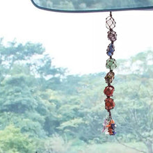 将图片加载到图库查看器,7 Chakra Gemstones Reiki Healing Crystals Tassel Wall Car Hanging Ornament
