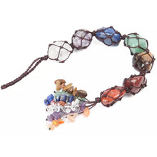 将图片加载到图库查看器,7 Chakra Gemstones Reiki Healing Crystals Tassel Wall Car Hanging Ornament