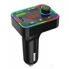 Load image into Gallery viewer, 7 Color LED Backlit Light Bluetooth FM Transmitter and Dual USB Charger