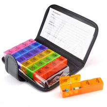 Load image into Gallery viewer, 7 Day Extra Large Pill Organizer with Cute Travel Case