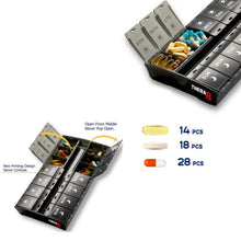 Load image into Gallery viewer, 7-Day Push Button Pill, Medicine, Vitamin Organizer with AM/PM Large Compartments