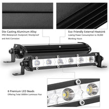 Load image into Gallery viewer, 7" LED Light Bar Single Row Offroad Spot Lights