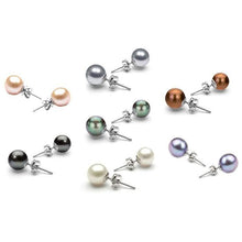 Load image into Gallery viewer, 7-Pairs: 18K White Gold Plated Pearl Earrings Set by Valencia Gems