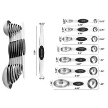 Load image into Gallery viewer, 7-Piece: Double Sided Stackable Magnetic Measuring Spoons Set with Leveler