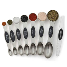 Load image into Gallery viewer, 7-Piece: Double Sided Stackable Magnetic Measuring Spoons Set with Leveler