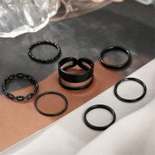 将图片加载到图库查看器,7-Piece: Women's Gold Knuckle Ring Set