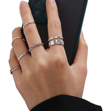 将图片加载到图库查看器,7-Piece: Women's Gold Knuckle Ring Set