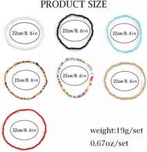 将图片加载到图库查看器,7-Pieces Set: Women's Hand Beaded African Anklet
