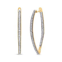 Load image into Gallery viewer, 10k Yellow Gold Round Cut Diamond Earrings (1 cttw, I-J Color, I2-I3 Clarity)
