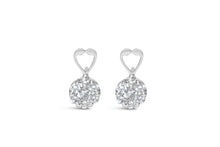 Load image into Gallery viewer, 14K White Gold 1 1/4 cttw Round Cut Diamond Earrings (H-I, I1-I2)