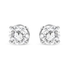 Load image into Gallery viewer, 14K White Gold 3/4 Cttw Lab Grown Diamond 4-Prong Classic Stud Earrings (F-G Color, VS2-SI1 Clarity)