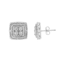 将图片加载到图库查看器,10K Yellow, White, and Rose Gold Plated Sterling Silver Diamond Accent Earrings (I-J Clarity, I3 Color)