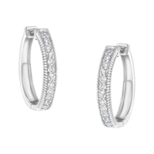 Load image into Gallery viewer, 10KT White Gold Diamond Hoop Earring (1.00 cttw, H-I Color, I1-I2 Clarity)