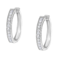 Load image into Gallery viewer, 10KT White Gold Diamond Hoop Earring (1.00 cttw, H-I Color, I1-I2 Clarity)