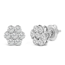 Load image into Gallery viewer, 14KT White Gold 1 cttw Diamond Composite Stud Earrings (I-J, SI2-I1)