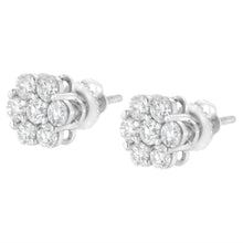 Load image into Gallery viewer, 14KT White Gold 1 cttw Diamond Composite Stud Earrings (I-J, SI2-I1)