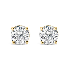 Load image into Gallery viewer, 14K White Gold 3.0 Cttw Lab Grown Diamond Solitaire Stud Earrings