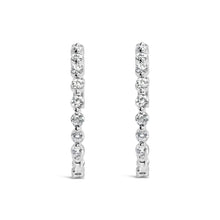 Load image into Gallery viewer, 14K White Gold 5.00 Cttw Lab Grown Diamond Inside-Out Hoop Earring