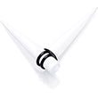 Load image into Gallery viewer, White Matte Acrylic Straight Taper Set 2G to 00G