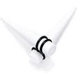 Load image into Gallery viewer, White Matte Acrylic Straight Taper Set 2G to 00G