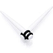 Load image into Gallery viewer, White Matte Acrylic Straight Taper Set 2G to 00G