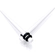 Load image into Gallery viewer, White Matte Acrylic Straight Taper Set 2G to 00G