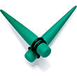 Load image into Gallery viewer, Green Matte Acrylic Straight Taper Set 2G to 00G