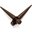 Load image into Gallery viewer, Dark Brown Matte Acrylic Straight Taper Set 12G to 00G