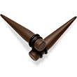 Load image into Gallery viewer, Dark Brown Matte Acrylic Straight Taper Set 12G to 00G