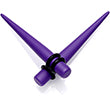 Load image into Gallery viewer, Light Purple Matte Acrylic Straight Taper Set 12G to 00G