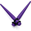 Load image into Gallery viewer, Light Purple Matte Acrylic Straight Taper Set 12G to 00G