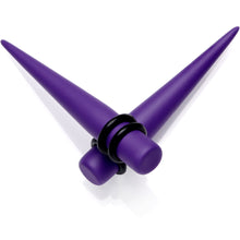 Load image into Gallery viewer, Light Purple Matte Acrylic Straight Taper Set 12G to 00G