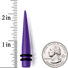 Load image into Gallery viewer, Light Purple Matte Acrylic Straight Taper Set 12G to 00G