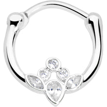 将图片加载到图库查看器,16G 3/8 Clear Gem Classic Cluster Septum Clicker