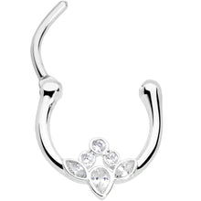将图片加载到图库查看器,16G 3/8 Clear Gem Classic Cluster Septum Clicker