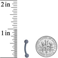 Load image into Gallery viewer, 16G 5/16 Grey Acrylic Matte Curved Eyebrow Ring