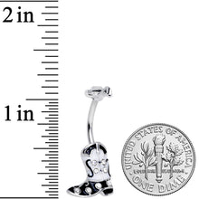 将图片加载到图库查看器,Clear Gem Western Boot Hat Belly Ring