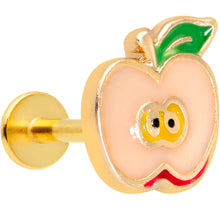 Load image into Gallery viewer, 16G 5/16 Gold Tone Sweet Apple Labret Monroe Tragus