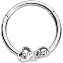 Load image into Gallery viewer, 16G 3/8 Infinity Heart Valentines Day Hinged Segment Ring
