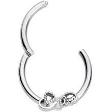 Load image into Gallery viewer, 16G 3/8 Infinity Heart Valentines Day Hinged Segment Ring