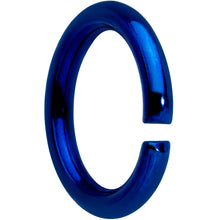 Load image into Gallery viewer, 14G 5/16 Blue Anodized Seamless Cartilage Ring Set of 12