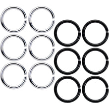 Load image into Gallery viewer, 16G 5/16 Steel Black Anodized Seamless Cartilage Ring Set of 12