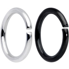 Load image into Gallery viewer, 16G 5/16 Steel Black Anodized Seamless Cartilage Ring Set of 12