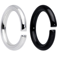 将图片加载到图库查看器,14G 5/16 Steel Black Anodized Seamless Cartilage Ring Set of 12