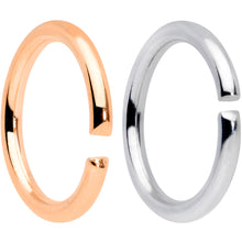 Load image into Gallery viewer, 16G 5/16 Steel Rose Gold Tone Seamless Cartilage Ring Set of 12
