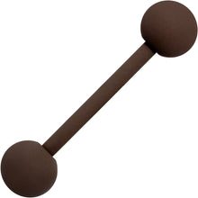 Load image into Gallery viewer, Deep Dark Brown Matte Barbell Tongue Ring