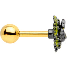 Load image into Gallery viewer, 16G 1/4 Gold Tone Sunflower Butterfly Cartilage Earring