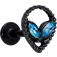 将图片加载到图库查看器,16G 5/16 Aqua Gem Black Alien Labret Monroe Tragus
