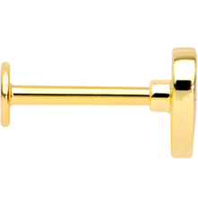 Load image into Gallery viewer, 16G 5/16 Gold Tone Pink Heart Valentines Day Labret Tragus Monroe